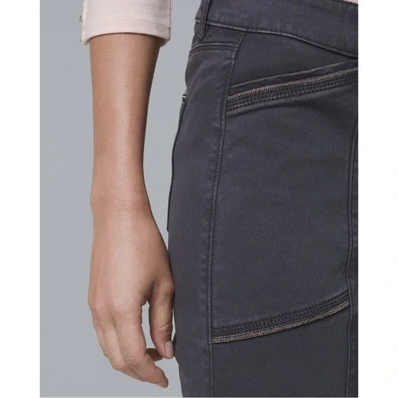 White House Black Market Mid-Rise Ball-Chain Skinny Ankle Jeans